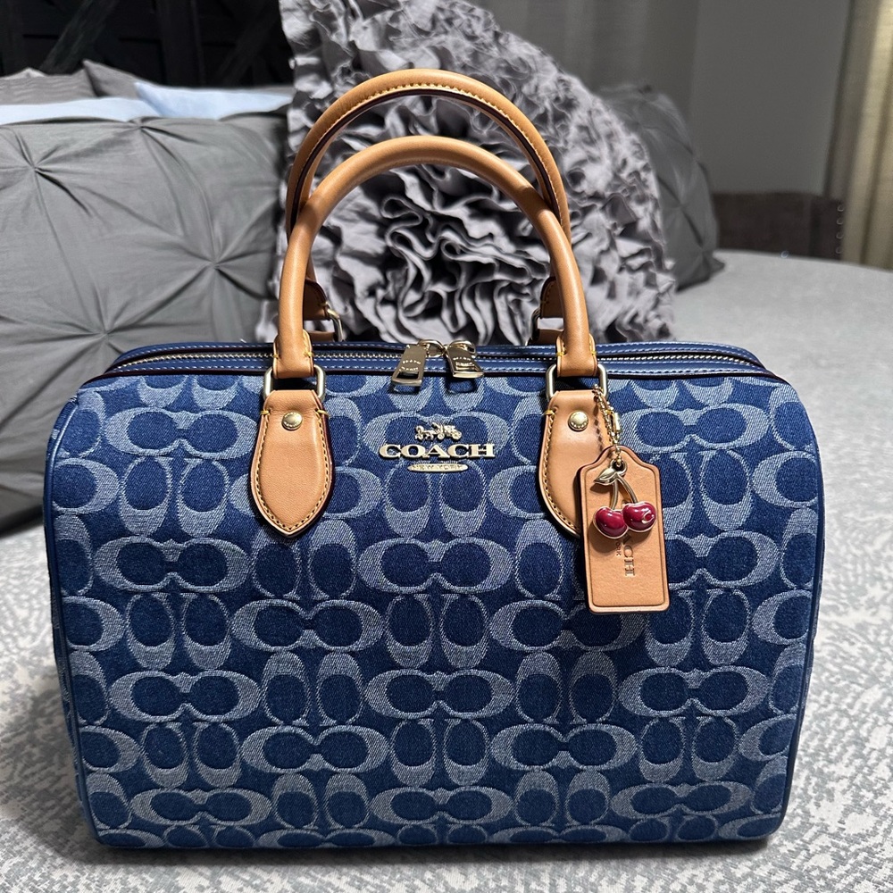 COACH Large Denim Rowan
